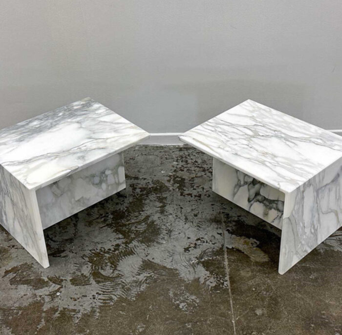 Elegant Carrara lys marmor sofabord