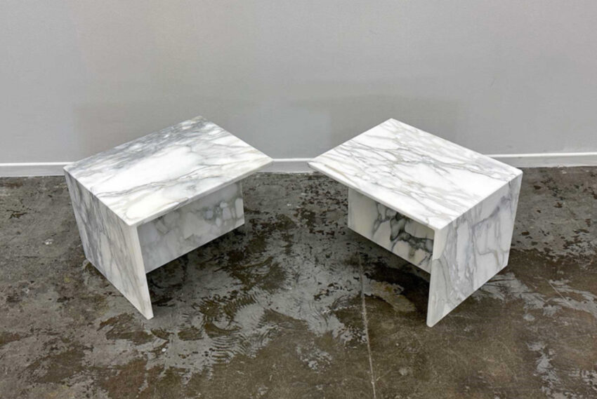 Elegant Carrara lys marmor sofabord