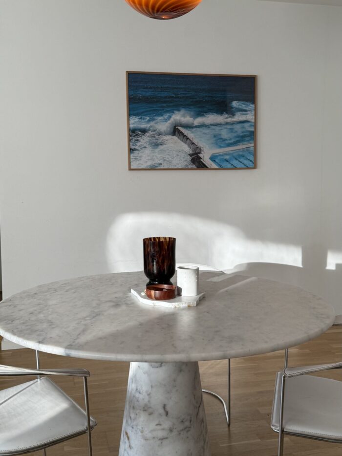 Rundt Carrara spisebord